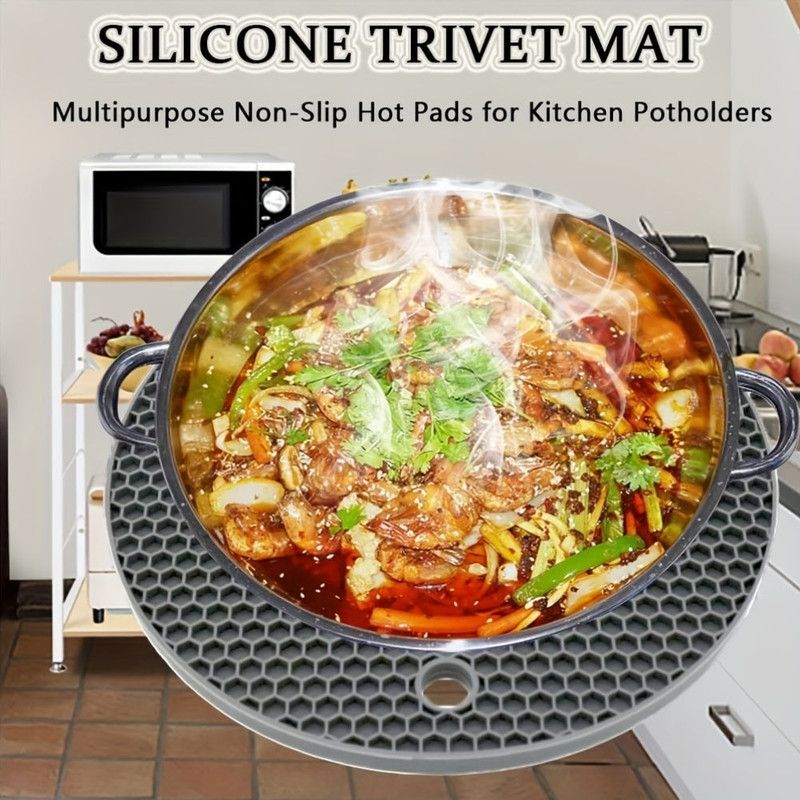Silicone Trivets Set Heat-Resistant & Non-Slip (4PCS)